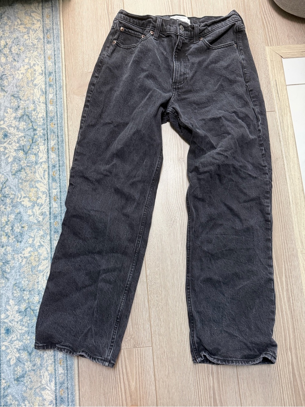 Abercrombie Curve Love Low Rise Ultra Loose Jean Short Inseam streetwear baggy - Picture 6 of 8